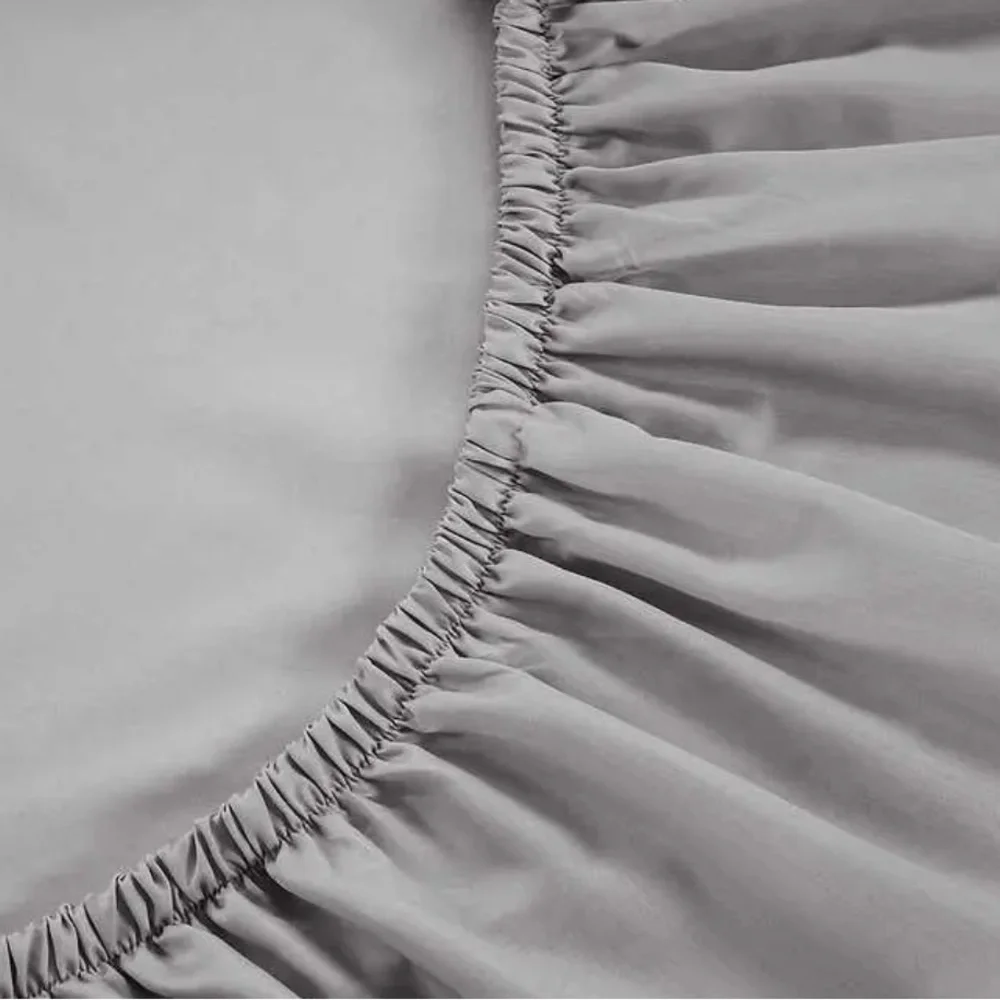 NWT Pure Earth Sheet Set Gray Solid 4 Piece 300 Thread Count Queen Sheet…